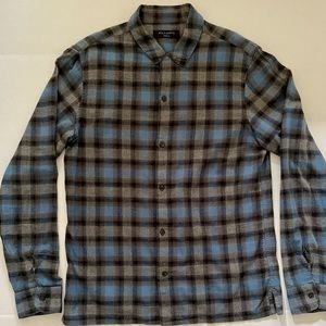 All Saints Plaid Long Sleeve Button Down Shirt